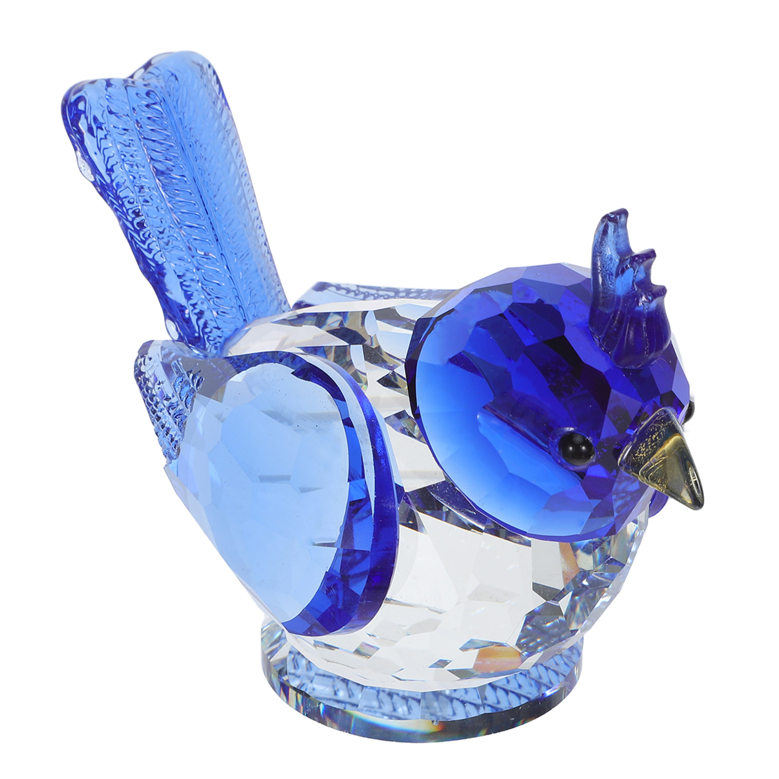 Paper Weight Crystal - Küçük Kristal Kuş Heykeli, Dekoratif Serçe