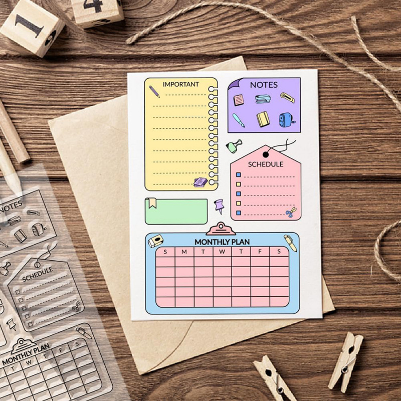 Aylık Takvim Planlayıcısı Yapı - Rubber Date Stamp incelemesi ve fiyatı
