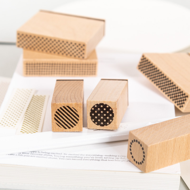 JIANQI Geometrik Estetik Ahşap - Rubber Date Stamp incelemesi ve fiyatı